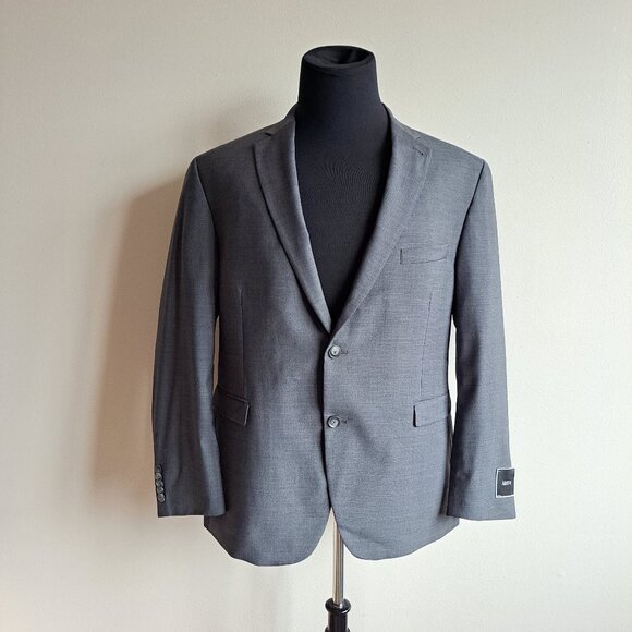 New Abito Men's Gey Suit Blazer Size 46S / Pants Size 34 - Picture 1 of 16